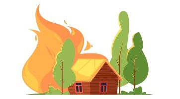 cottage on fire graphic